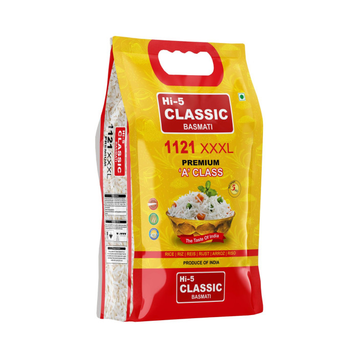 HI 5 Classic 1121 XXXL Premium A-Class Basmati Rice 5kg