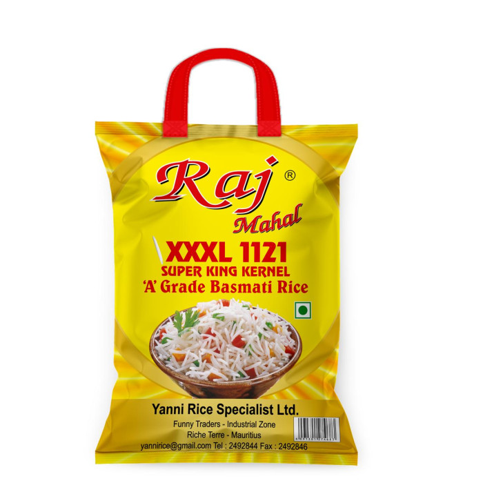 Raj Mahal XXXL 1121 Super King Kernel A Grade Basmati Rice 5kg
